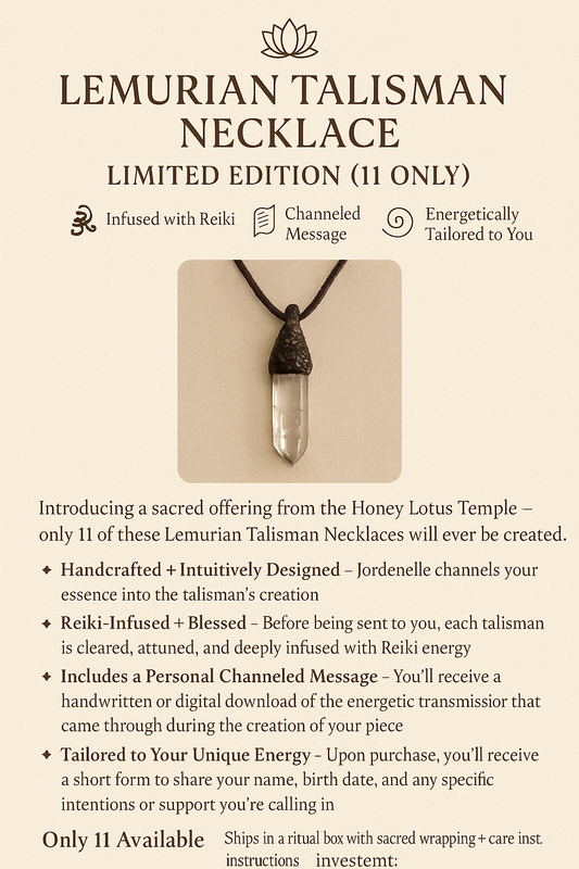🌸 Lemurian Talisman Necklace – Limited Edition (11 only)