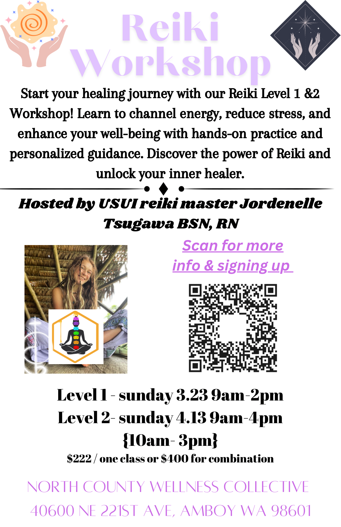 Reiki Level 2 workshop- April 13th